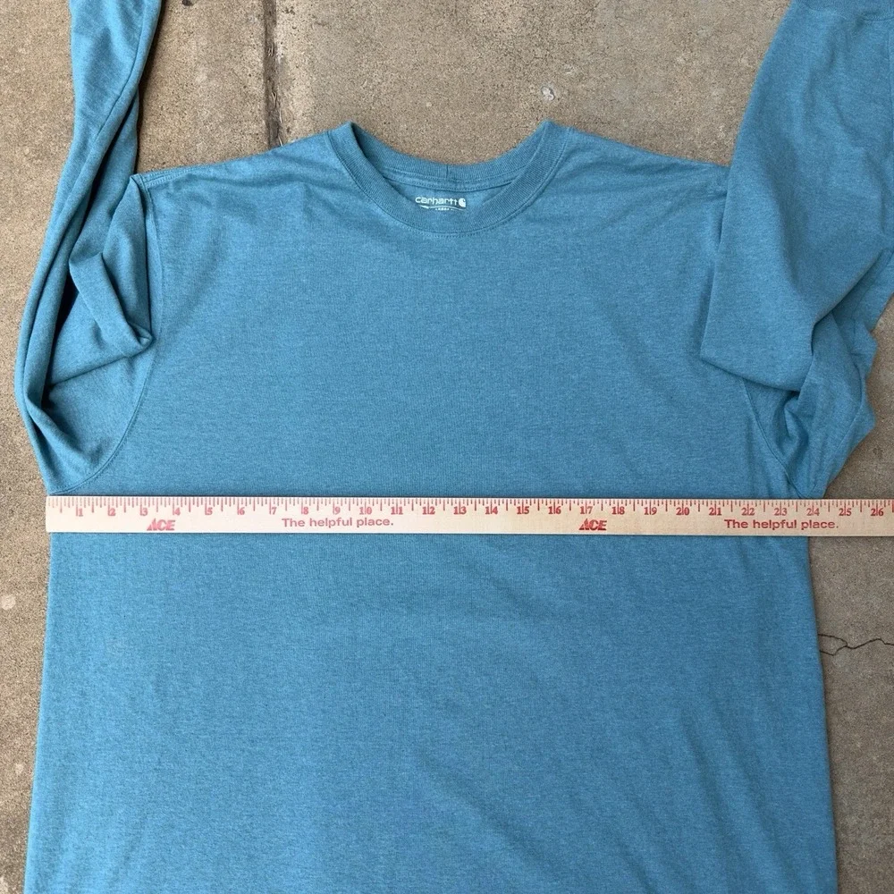Carhartt‎ Loose Fit Heavyweight Long Sleeve Logo Original Blue Men's Large